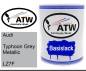 Preview: Audi, Typhoon Grey Metallic, LZ7F: 1L Lackdose, von ATW Autoteile West.